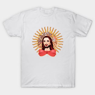 Jesus with pink bow T-Shirt